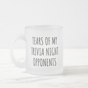 Funny Trivia Opponents Frosted Glass Coffee Mug