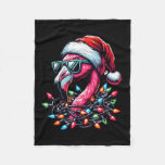Funny Trocal Nk Flamingo Christmas In July Hawaii  Fleece Blanket