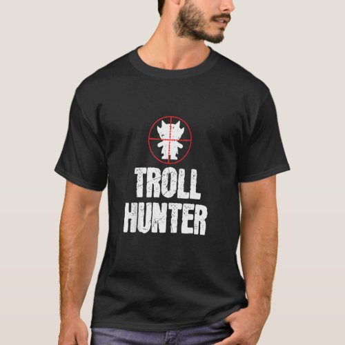 Funny Troll Hunter Aiming Troll Lovers T_Shirt