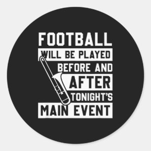 Funny Trombone Player Marching Band Classic Round Sticker