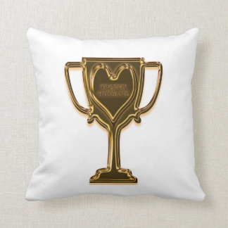 Funny Trophy Husband Award Throw Pillow