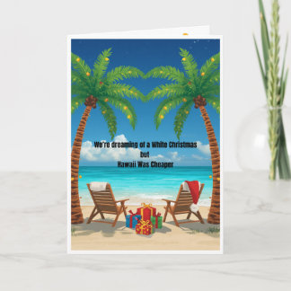 Funny Tropical Christmas Card – Warm Weather