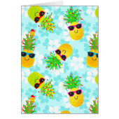Funny Tropical Christmas Pineapples (Front)