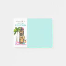 Funny tropical drink palm tree Hawaiian tiki head