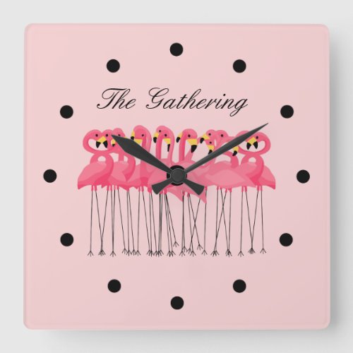 Funny Tropical Flamingo Kitchen Clocks