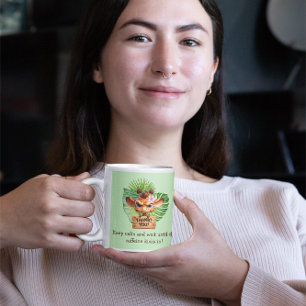 Funny Tropical Giraffe Coffee Mug - Customizable