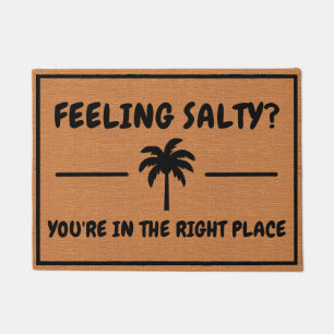 Funny Tropical Humor Palm Tree Minimalist Rustic Doormat