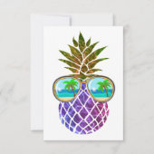 Funny tropical pineapple with sunglasses (Front)