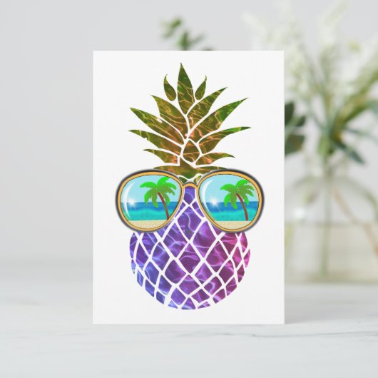 Funny tropical pineapple with sunglasses (Standing Front)