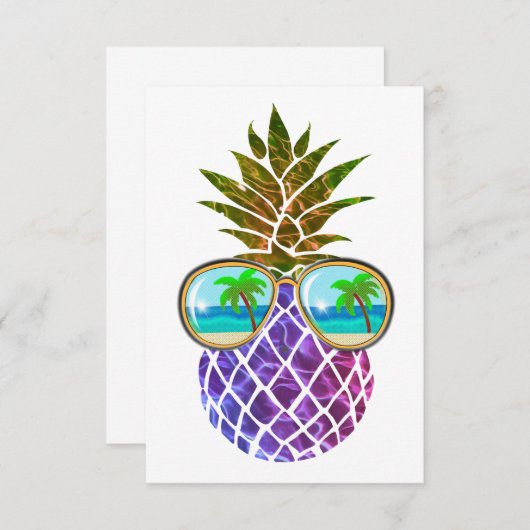 Funny tropical pineapple with sunglasses (Front/Back)