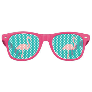 Funny tropical pink flamingo bird party shades