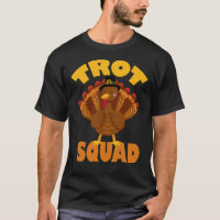 Funny Trot Squad Turkey Face Thanksgiving Autumn F