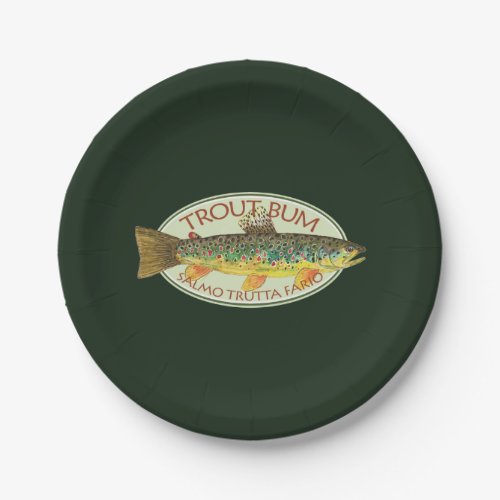 Funny Trout Fishing _ TROUT BUM _ Paper Plates