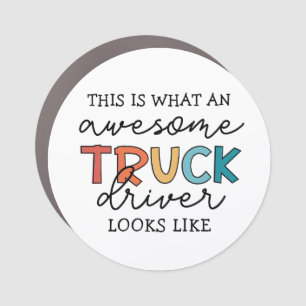 Funny Truck Driver   Awesome Tow Truck Driver Car Magnet