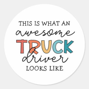 Funny Truck Driver   Awesome Tow Truck Driver Classic Round Sticker