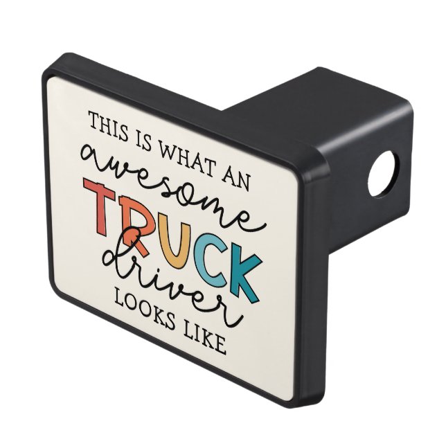 Funny Truck Driver | Awesome Tow Truck Driver Hitch Cover (Top Right)