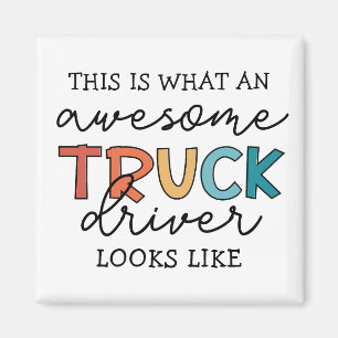 Funny Truck Driver   Awesome Tow Truck Driver Magnet
