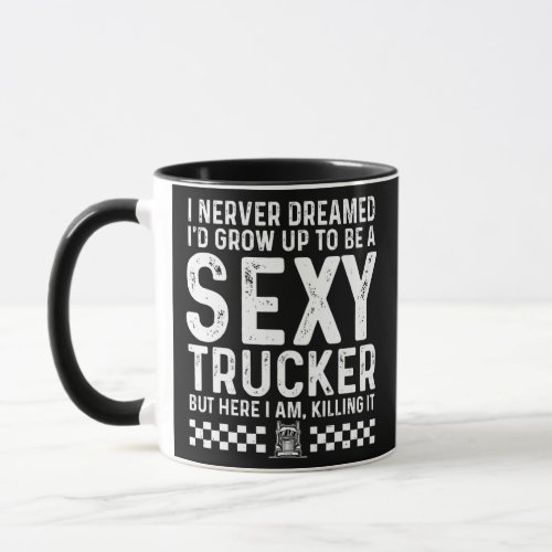 Funny Truck Driver Design For Trucker Women Mug