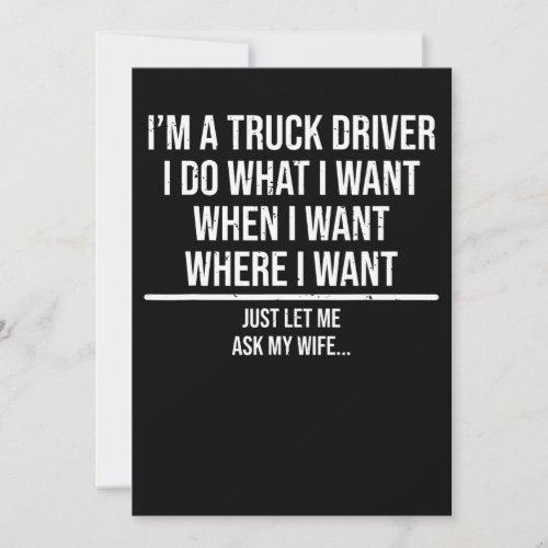 Funny Truck Driver Husband Ask My Wife Trucker Gif Save The Date