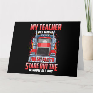 Funny Truck Drivers Art Gift For Truckers And Men. Card