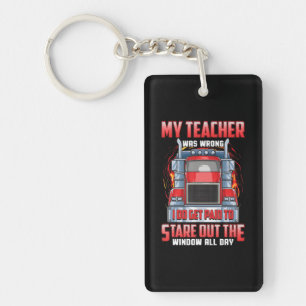 Funny Truck Drivers Art Gift For Truckers And Men. Keychain