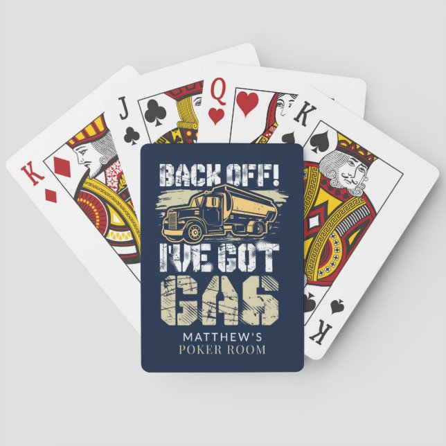 Funny Truck Drivers Games Cabin Custom Poker Cards (Back)