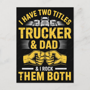 Funny Truck Driving Father's Day 2026 Postcard