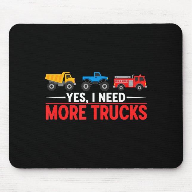 Funny Truck Lover Humor Ckup Enthusiast Diesel Tor Mouse Pad (Front)