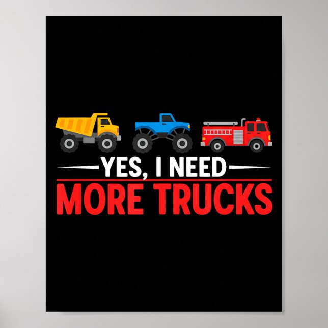 Funny Truck Lover Humor Ckup Enthusiast Diesel Tor Poster (Front)