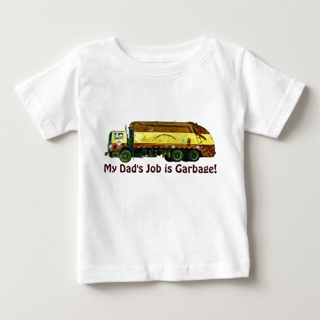 Funny Trucker Kids Shirt "My Dad's Job is Garbage! (Front)