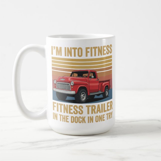 Funny Trucker Pun Fitness Whole Trailer in The Doc Coffee Mug (Left)