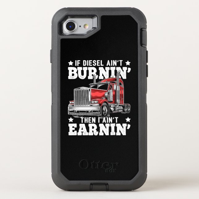 Funny Trucker Trailer Truck Driver Gift Otterbox iPhone Case (Back)