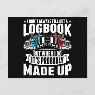 Funny Trucker Trucking Humor Tractor Trailer Truck Enclosure Card