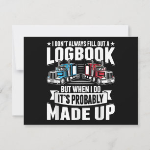 Funny Trucker Trucking Humor Tractor Trailer Truck Holiday Card