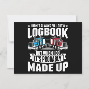 Funny Trucker Trucking Humor Tractor Trailer Truck Postcard
