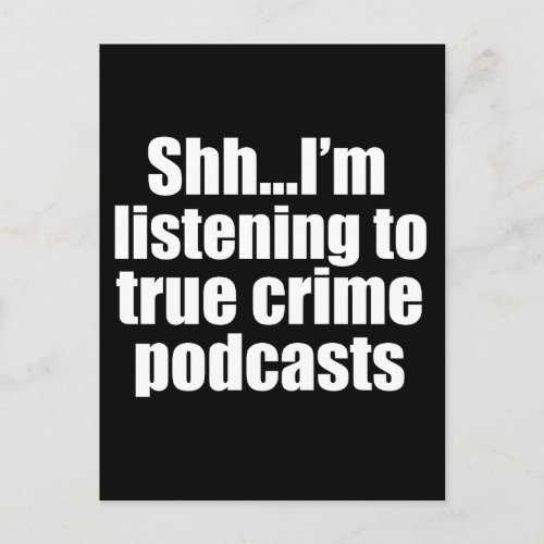 Funny True Crime Podcast Fan Postcard