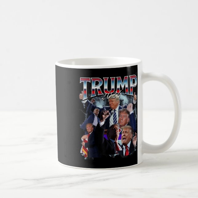 Funny Trump 2024 Campaign 90s Rap Trendy Bootleg Coffee Mug (Right)