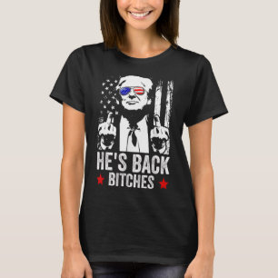 Funny Trump 2024 He's Back Es Trump 2025  T-Shirt