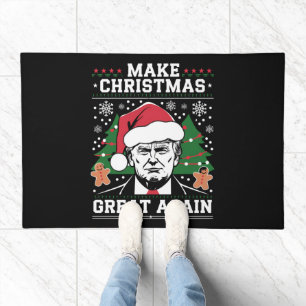 Funny Trump 2024 Make Christmas Great Again  Doormat