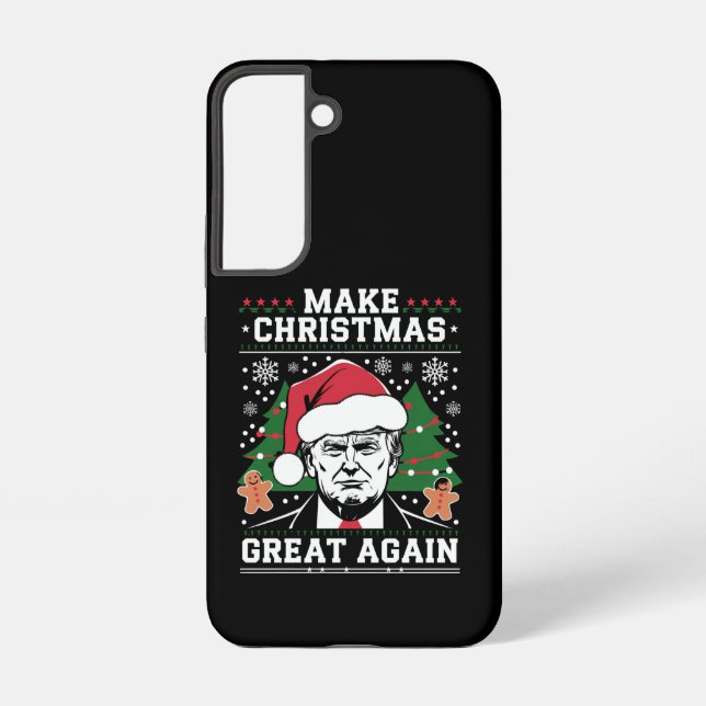 Funny Trump 2024 Make Christmas Great Again  Samsung Galaxy Case (Back)