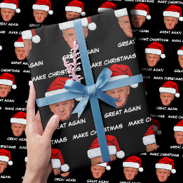 Funny Trump 2024 Make Christmas Great Again  Wrapping Paper