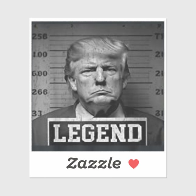    Funny Trump 2024 Mugshot President Legend Sticker (Sheet)