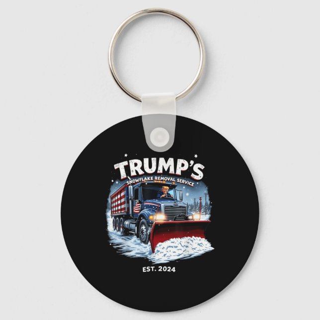 Funny Trump 2024 Victory Snowflake Removal Keychain (Front)
