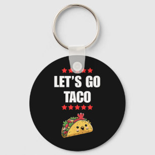 Funny Trump Always Chickens Out Meme Let's Go Taco Keychain