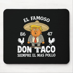 Funny Trump Always Chickens Out Meme Let's Go Taco Mouse Pad