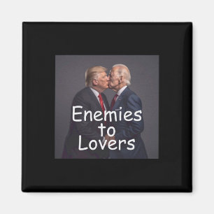 Funny Trump And Biden Kissing Magnet
