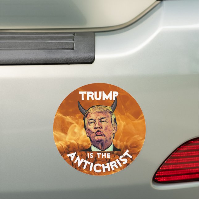 Funny Trump Antichrist Car Magnet (In Situ)