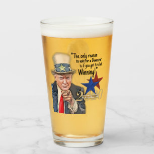 Funny Trump Baby Quote Glass