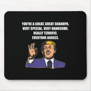 Funny Trump Best Grandpa Ever Everyone Agrees  Mouse Pad