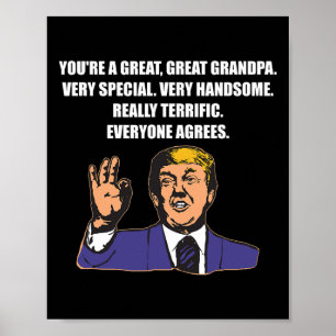Funny Trump Best Grandpa Ever Everyone Agrees  Poster